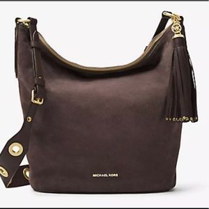 Michael Kors Brooklyn suede feedbag